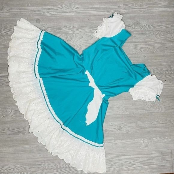 Unique handmade Florida dress clogging dance costume dress ruffle flare - Picture 1 of 9